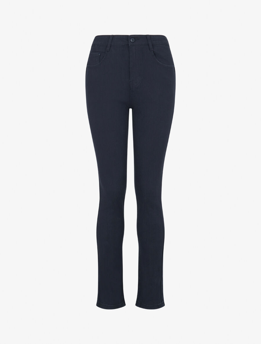 Jean slim push-up basique - Marine - 1