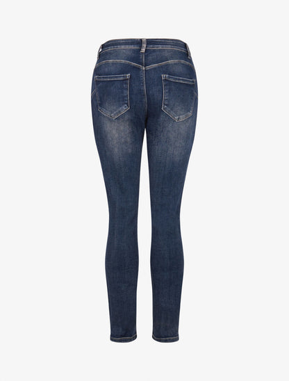 Jean slim casual délavé - Bleu stone - 2