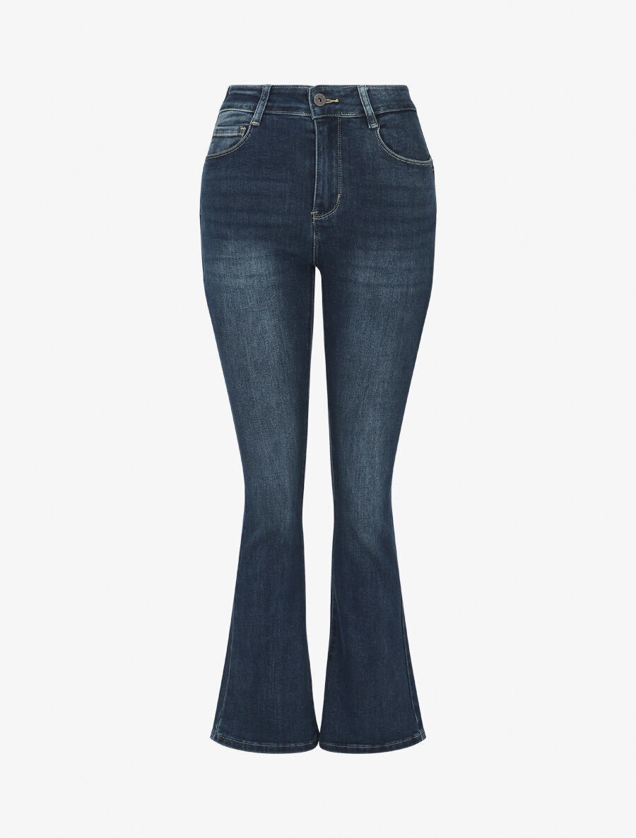 Jean standard push up coupe flare - Bleu - 1