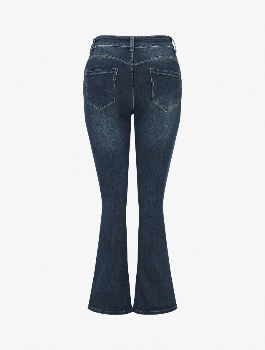 Jean standard push up coupe flare - Bleu - 2
