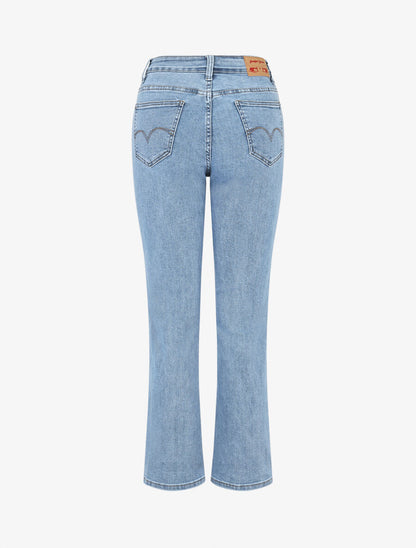 Jean coupe droite taille haute - Bleu - 2