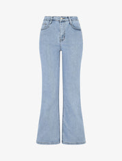 Jean droit taille haute - Bleu clair - 1
