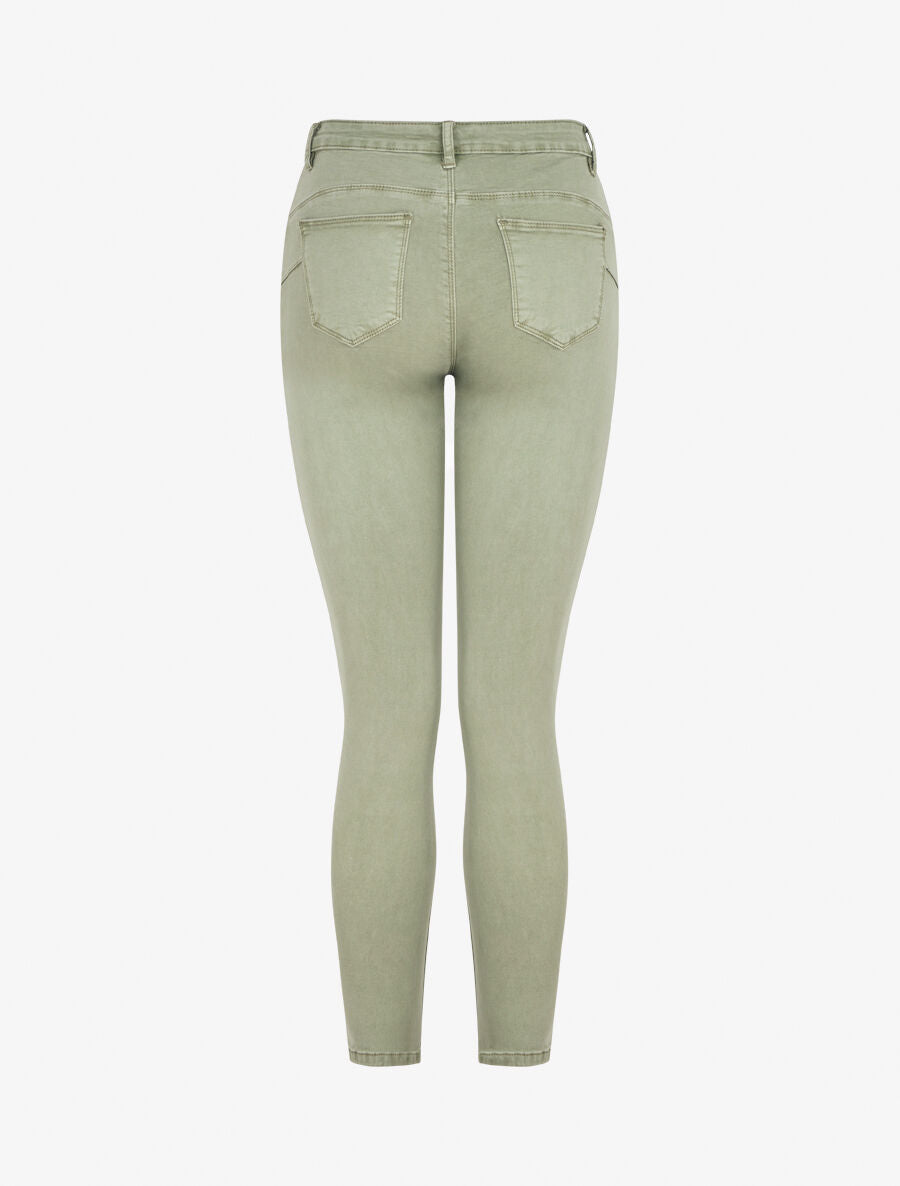 Jean uni standard coupe slim - Kaki clair - 2