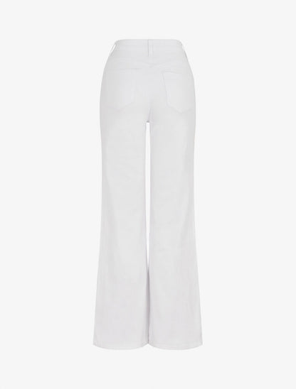 Jean coupe ample taille haute - Blanc - 2