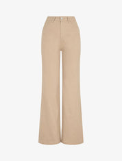 Jean coupe ample taille haute - Beige - 4