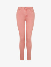 Jean skinny push up taille haute - Rose - 1