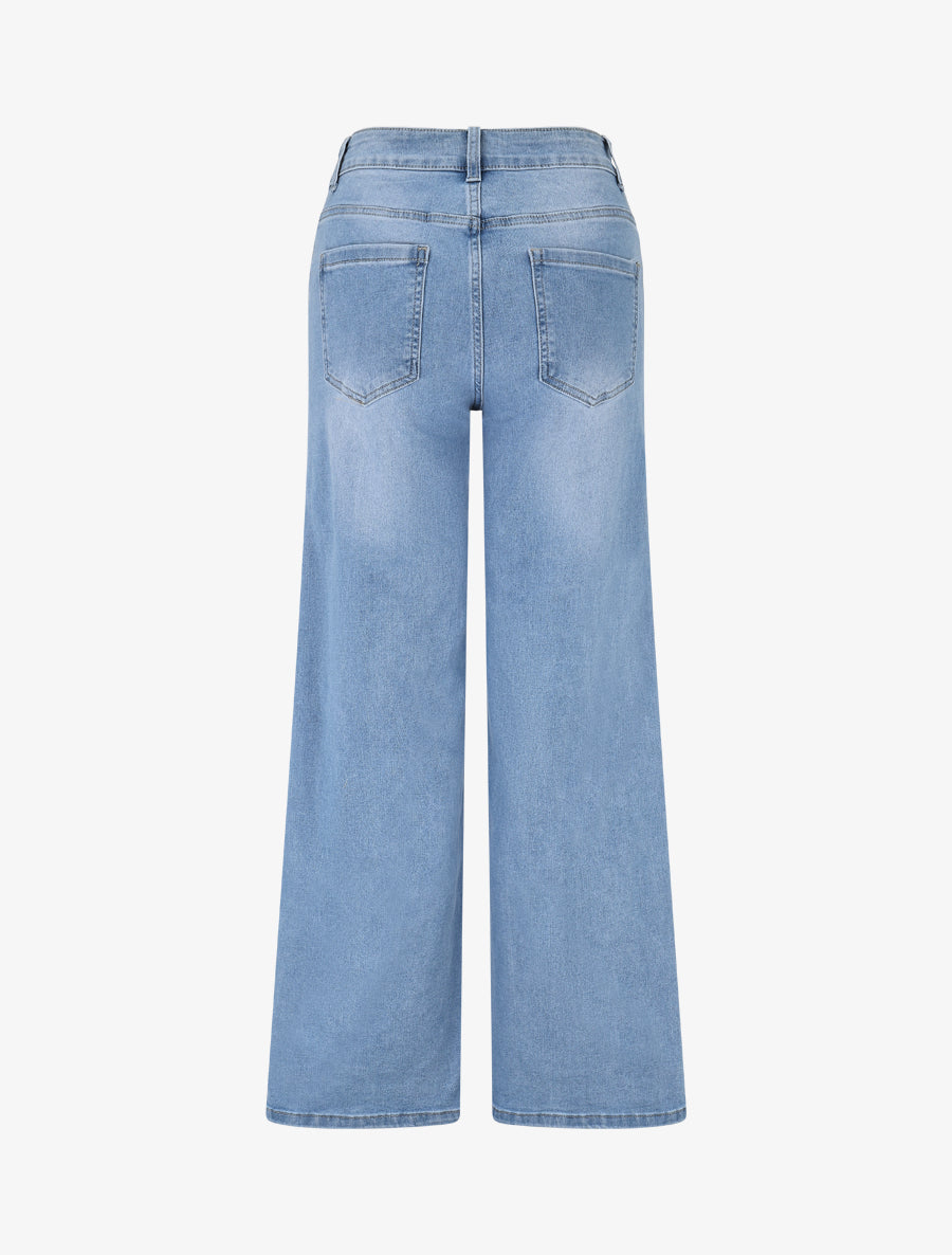 Jean ample coupe droite - Bleu - 2