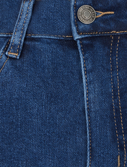 Jean wide leg taille standard - Bleu brut - 3