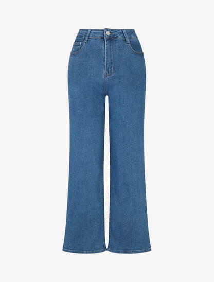 Jean taille standard coupe ample - Bleu - 1