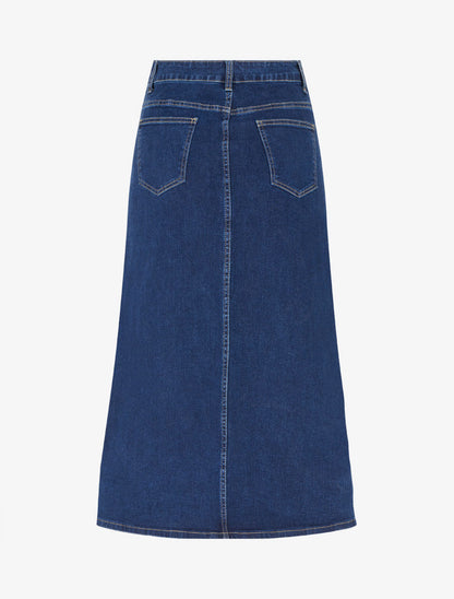 Jupe longue en jean grande taille - Bleu denim - 2