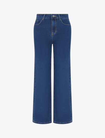 Jean basique coupe droite - Bleu - 1