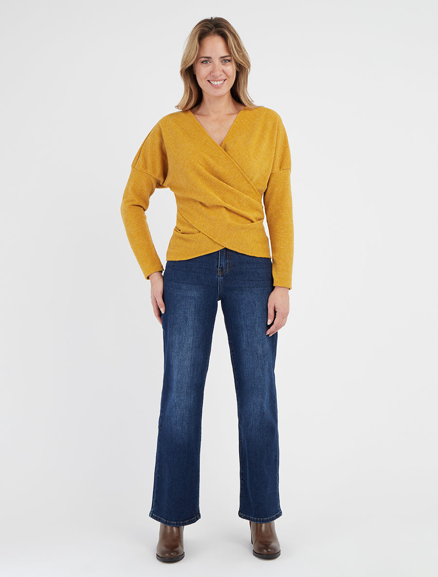 Jean mit hoher Taille - Blau