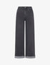 Jean à revers coupe ample - Anthracite - 1