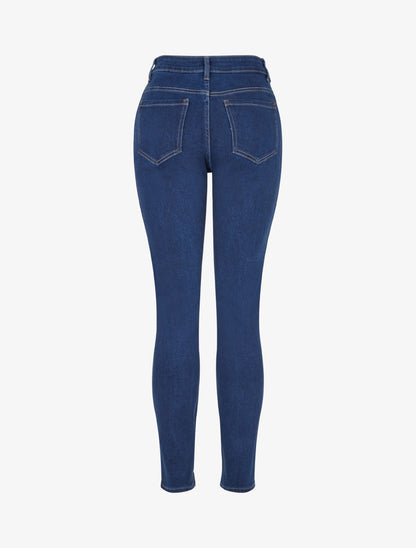 Jean slim taille haute - Bleu - 2