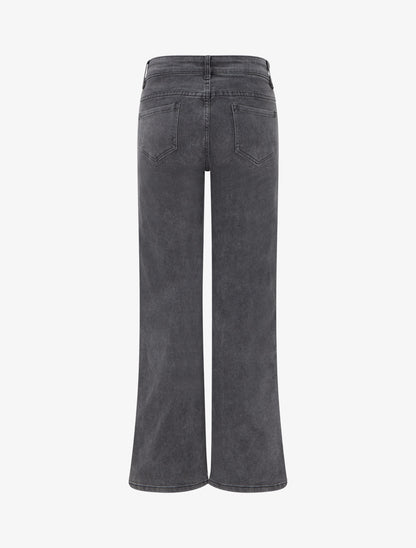 Jean wide leg coupe droite - Gris - 2