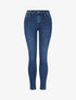 Jean skinny push up à taille haute - Bleu - 1