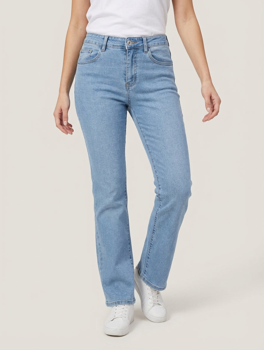 Jean, gerade geschnitten. - Blau