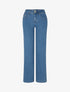 Jean wide leg à taille haute coupe droite - Bleu - 1