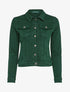 Veste en jean unie - Vert - 1