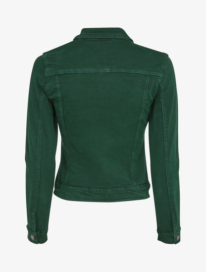 Veste en jean unie - Vert - 2