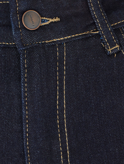 Short en jean à revers - Bleu brut - 3