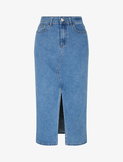Jupe en jean fendue à l&
