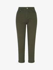 Jean mom taille haute - Kaki - 1