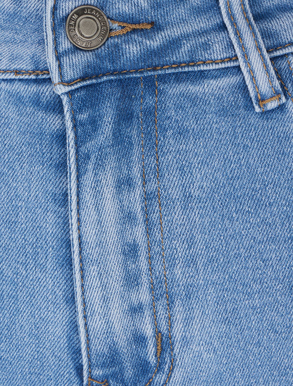 Jean mom basique taille standard - Bleu - 3