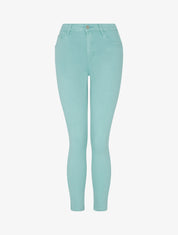 Jean skinny uni à taille standard - Vert d&