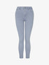 Jean skinny uni à taille standard - Bleu gris - 1