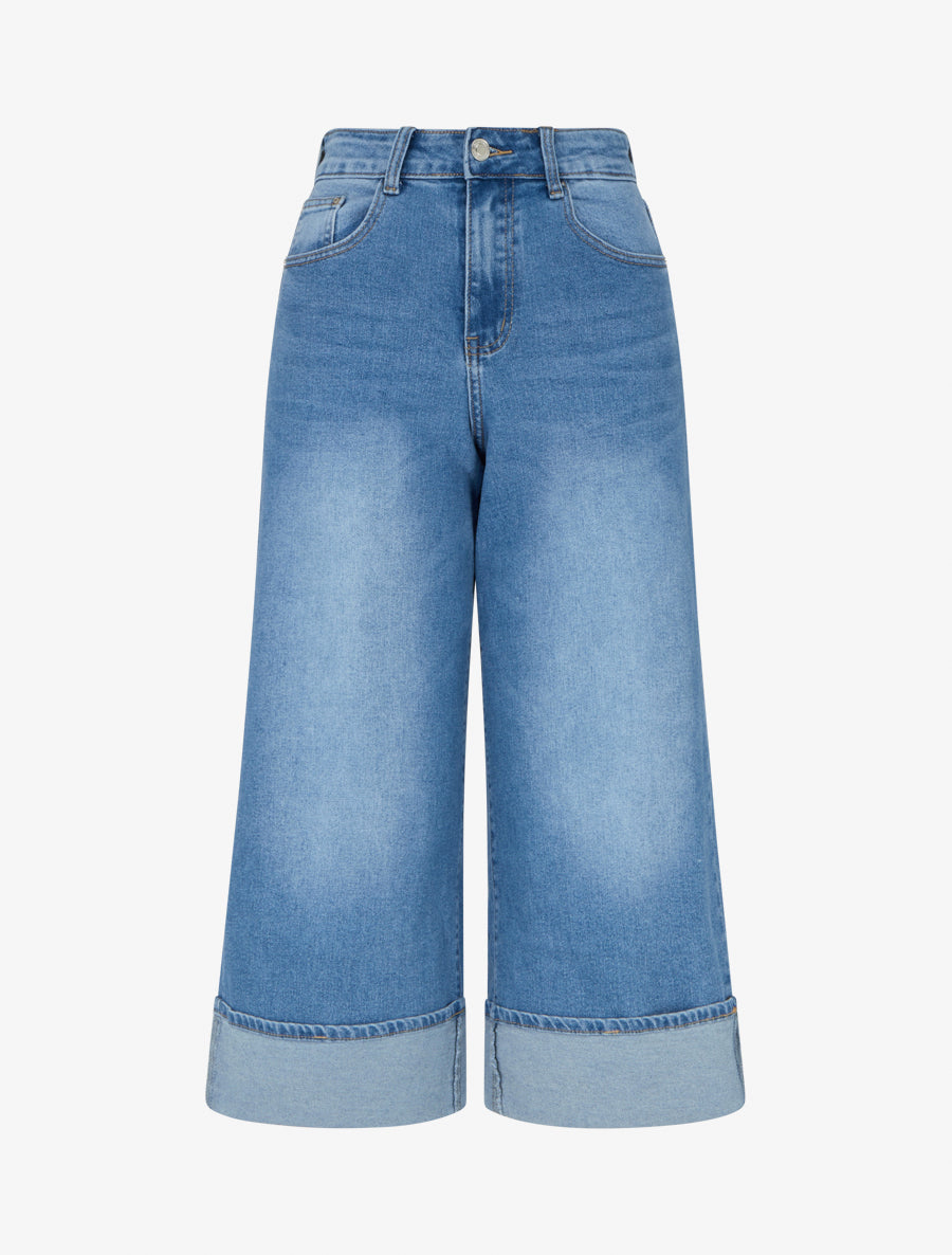 Pantacourt push up à revers - Bleu - 1