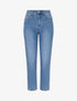 Jean clouté coupe mom fit - Bleu - 1