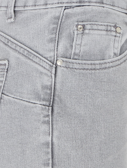 Jean flare push up taille haute - Gris clair - 3