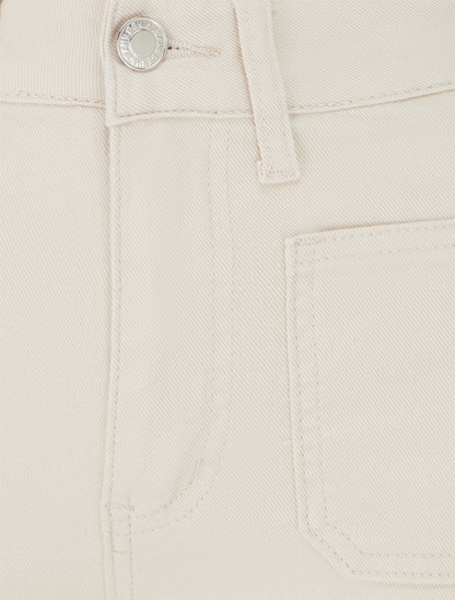 Jean coupe droite à 4 poches - Beige - 3