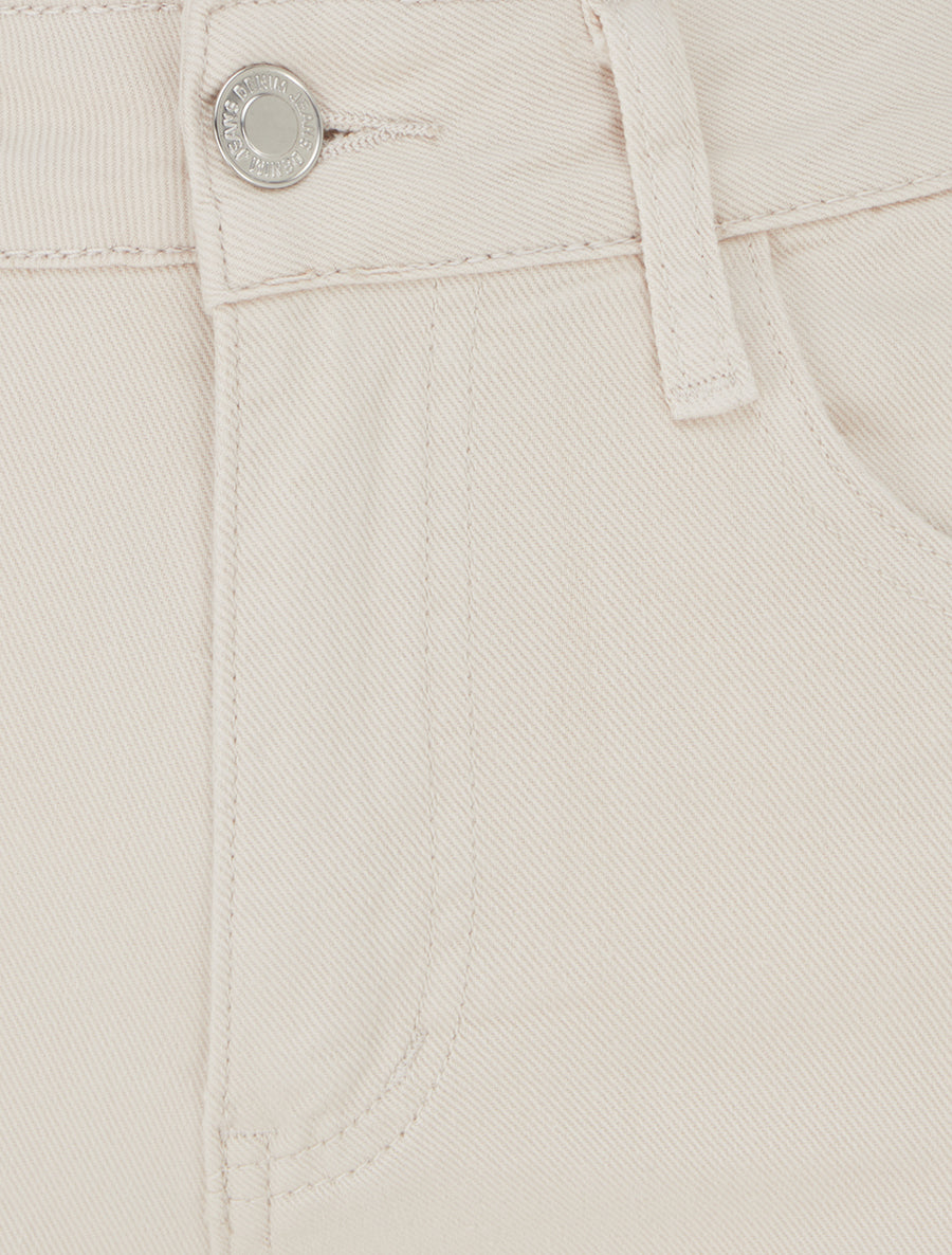 Jean wide leg coupe droite - Beige - 3