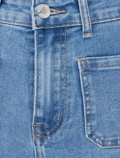 Jean push up à 4 poches - Bleu - 3