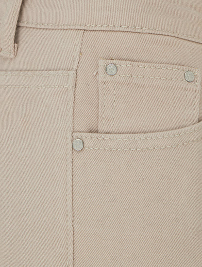 Jean wide leg à bords francs - Beige - 3