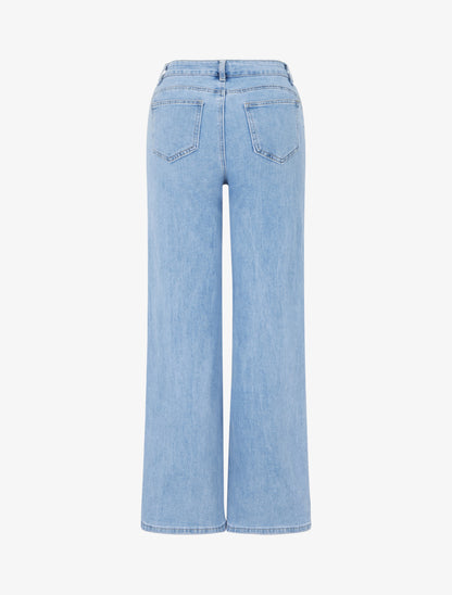 Jean grande taille coupe droite - Bleu - 2