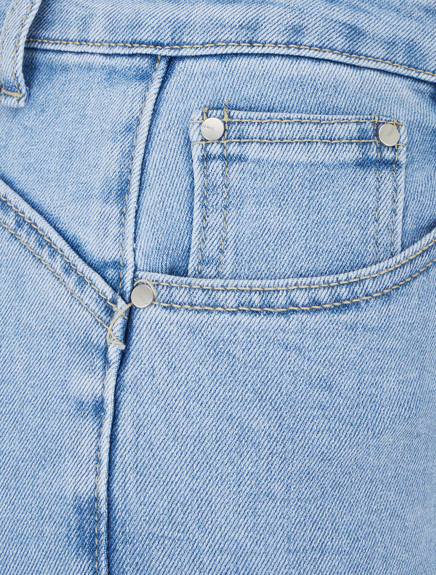 Jean grande taille coupe droite - Bleu - 3