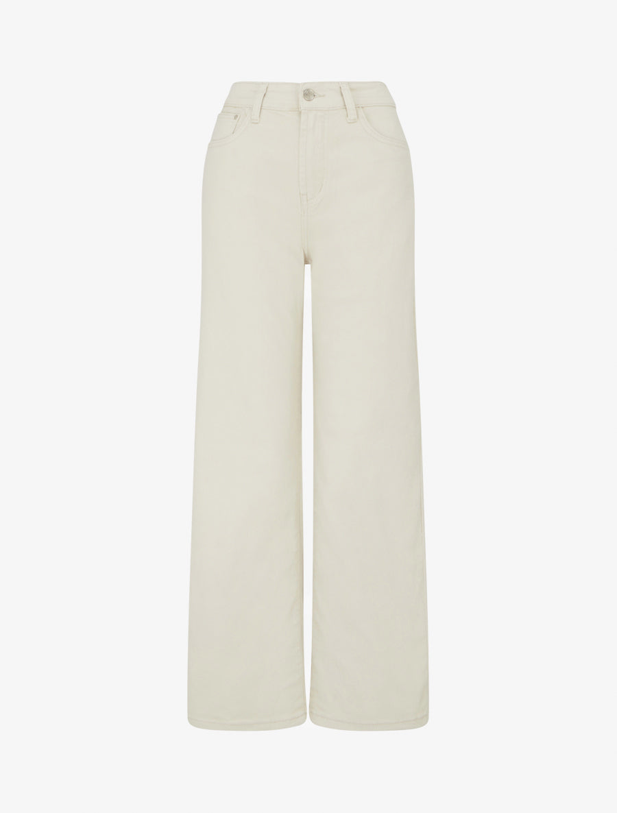 Jean grande taille coupe droite - Beige - 1