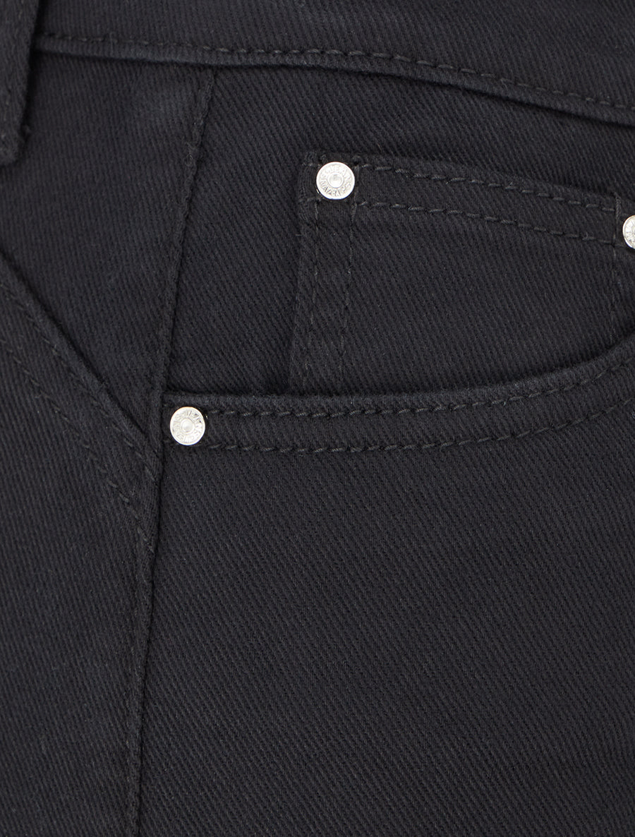 Jean grande taille uni coupe droite - Noir - 3