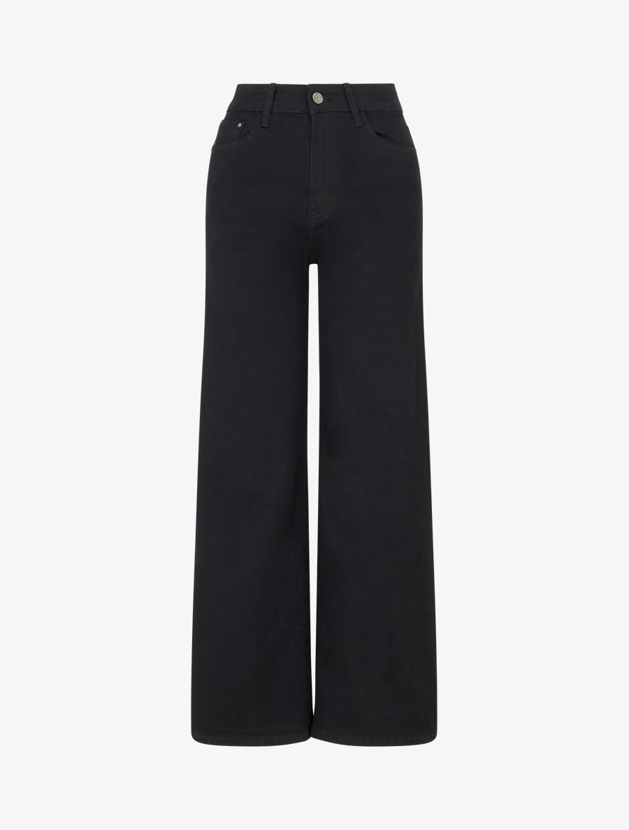 Jean wide leg taille haute - Noir - 1