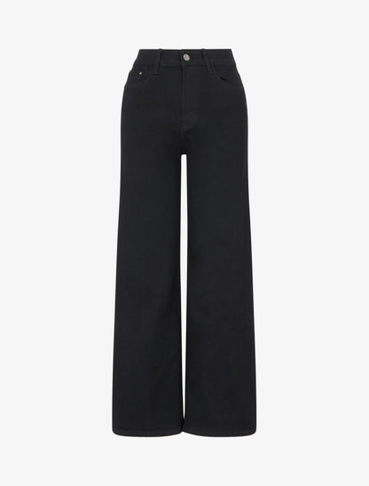 Jean wide leg taille haute - Noir - 1