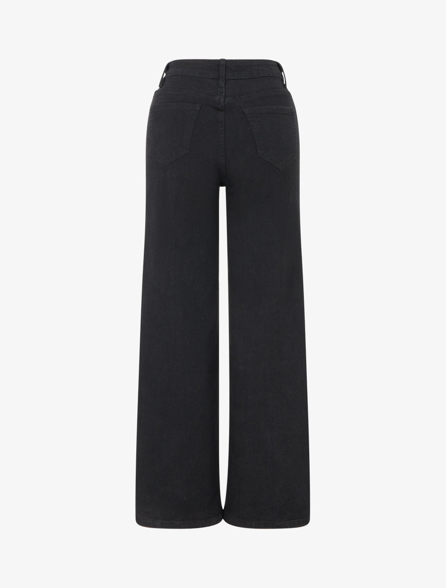 Jean grande taille coupe droite - Noir - 2