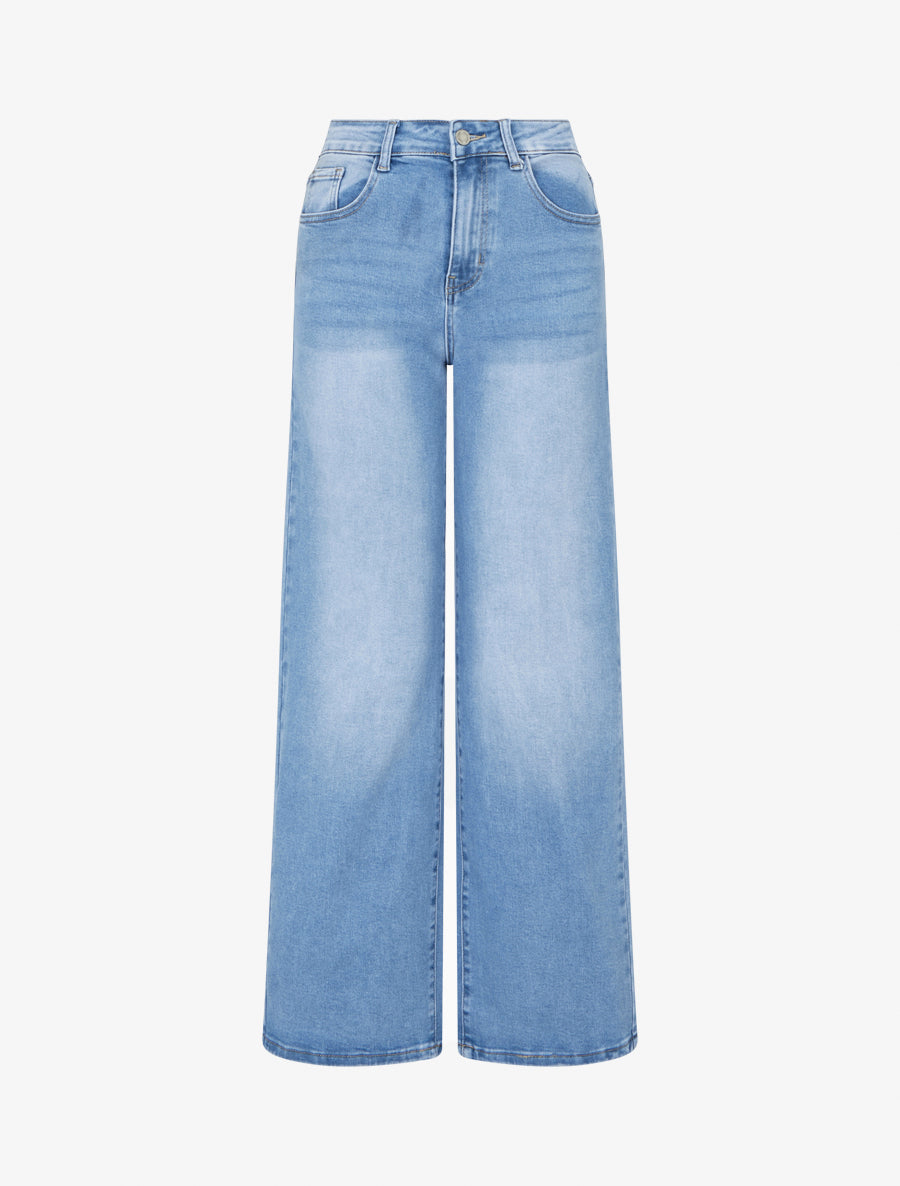 Jean push-up wide leg - Bleu clair - 1