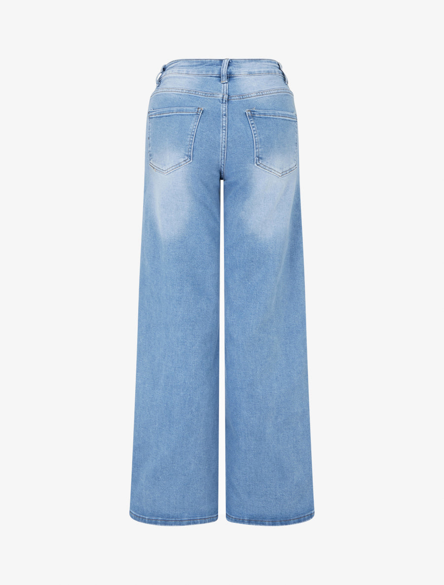 Jean push-up wide leg - Bleu clair - 2