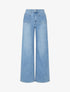 Jean push up wide leg coupe droite - Bleu - 1