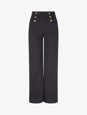 Jean à fermeture boutonnée coupe droite - Noir - 1