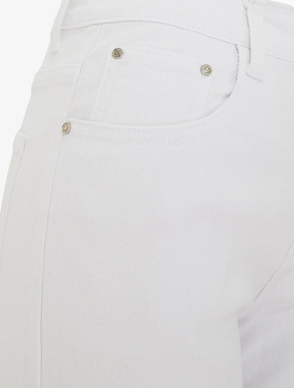 Jean droit uni taille haute - Blanc - 3