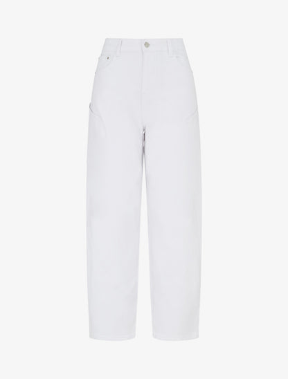 Jean mit 7 Taschen, gerade geschnitten - Weiß